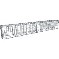 Kit gabion 2m de longueur, 30cm (H) x 20cm (L), pour clôture, assemblage agrafes, mailles 5 x 10 cm, grilles non visibles mailles 10 x 10 cm