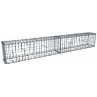 Kit gabion 2m de longueur, 30cm (H) x 20cm (L), pour clôture, assemblage spirales, mailles 5 x 10 cm, grilles non visibles mailles 10 x 10 cm