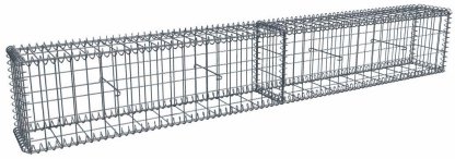 Vignette Kit gabion 2m de longueur, 30cm (H) x 20cm (L), pour clôture, assemblage spirales, mailles 5 x 10 cm, grilles non visibles mailles 10 x 10 cm