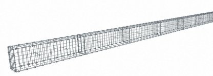 Vignette Kit gabion 4 m de longueur, 30cm (H) x 20cm (L), pour clôture, assemblage agrafes, mailles 5 x 10 cm, grilles non visibles mailles 10 x 10 cm
