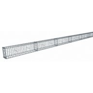 Kit gabion 18 m de longueur, 30cm (H) x 20cm (L), pour clôture, assemblage spirales, mailles 5 x 10 cm, grilles non visibles mailles 10 x 10 cm