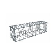 Gabion, longueur 100cm x 30cm(H) x 20(L), assemblage spirales, mailles 5 x 10 cm, grilles non visibles mailles 10 x 10 cm Ø4mm