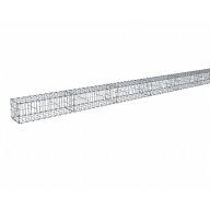 Kit gabion 30 m de longueur, 30cm (H) x 30cm (L), pour clôture, assemblage agrafes, mailles 5 x 10 cm, grilles non visibles mailles 10 x 10 cm