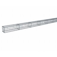 Kit gabion 24 m de longueur, 30cm (H) x 30cm (L), pour clôture, assemblage spirales, mailles 5 x 10 cm, grilles non visibles mailles 10 x 10 cm
