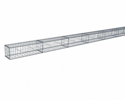 Vignette Kit gabion 4 m de longueur, 30cm (H) x 30cm (L), pour clôture, assemblage spirales, mailles 5 x 10 cm, grilles non visibles mailles 10 x 10 cm