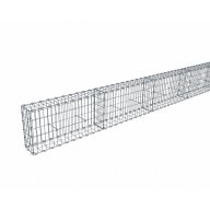 Kit gabion 30 m de longueur, 50cm (H) x 20cm (L), pour clôture, assemblage agrafes, mailles 5 x 10 cm, grilles non visibles mailles 10 x 10 cm