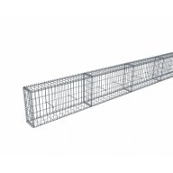 Kit gabion 26 m de longueur, 50cm (H) x 20cm (L), pour clôture, assemblage spirales, mailles 5 x 10 cm, grilles non visibles mailles 10 x 10 cm