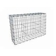 Gabion, longueur 100cm x 70cm(H) x 30(L), assemblage agrafes, mailles 5 x 10 cm, grilles non visibles mailles 10 x 10 cm Ø4mm