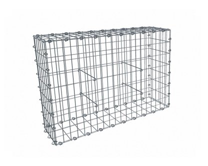 Vignette Gabion, longueur 100cm x 70cm(H) x 30(L), assemblage agrafes, mailles 5 x 10 cm, grilles non visibles mailles 10 x 10 cm Ø4mm