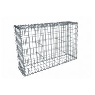 Gabion, longueur 100cm x 70cm(H) x 30(L), assemblage spirales, mailles 5 x 10 cm, grilles non visibles mailles 10 x 10 cm Ø4mm