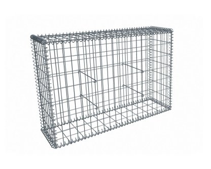 Vignette Gabion, longueur 100cm x 70cm(H) x 30(L), assemblage spirales, mailles 5 x 10 cm, grilles non visibles mailles 10 x 10 cm Ø4mm