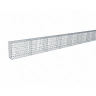 Kit gabion 30 m de longueur, 70cm (H) x 30cm (L), pour clôture, assemblage agrafes, mailles 5 x 10 cm, grilles non visibles mailles 10 x 10 cm