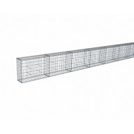 Kit gabion 30 m de longueur, 70cm (H) x 30cm (L), pour clôture, assemblage spirales, mailles 5 x 10 cm, grilles non visibles mailles 10 x 10 cm