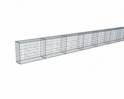 Vignette Kit gabion 8 m de longueur, 70cm (H) x 30cm (L), pour clôture, assemblage spirales, mailles 5 x 10 cm, grilles non visibles mailles 10 x 10 cm