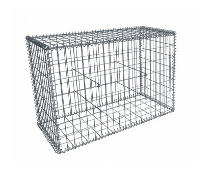 Vignette Gabion, longueur 100cm x 70cm(H) x 50(L), assemblage spirales, mailles 5 x 10 cm, grilles non visibles mailles 10 x 10 cm Ø4mm