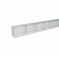 Kit gabion 30 m de longueur, 70cm (H) x 50cm (L), pour clôture, assemblage agrafes, mailles 5 x 10 cm, grilles non visibles mailles 10 x 10 cm