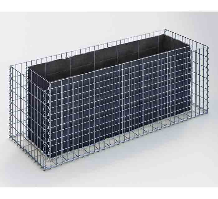 Jardinière Gabion 170 x 60 x 60 cm, maille 5 x 10 cm