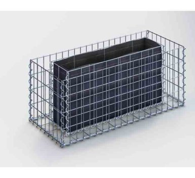 Vignette Jardinière Gabion 100 x 50 x 50 cm, maille 5 x 10 cm