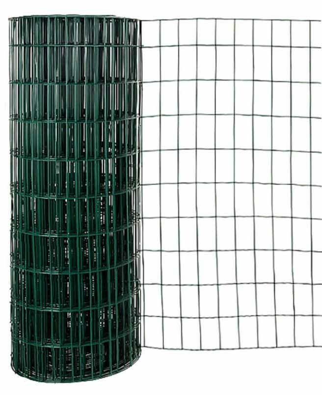 Grillage vert soudé mailles 50 x 100 mm, longueur 25m, hauteur 100 cm, fil de 2.1 mm