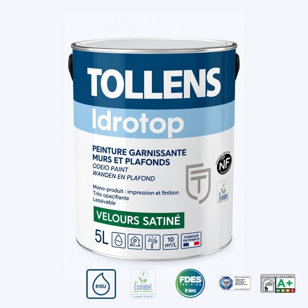 Peinture de finition TOLLENS IDROTOP velours satiné
