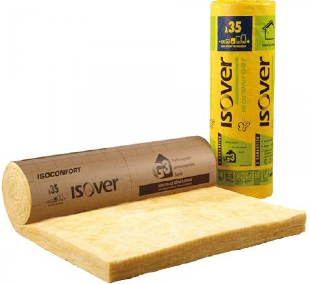 Laine de verre ISOCONFORT 35 kraft - 160 mm