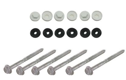 Vignette Kit de fixation pour profil 32 mm blanc RAL 9010, sachet de 50 vis avec capuchons et rondelles