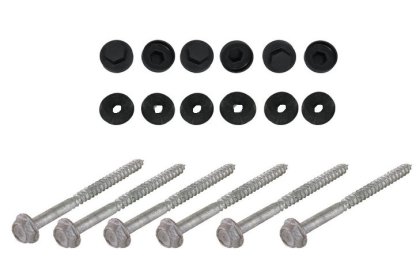 Vignette Kit de fixation pour profil 16 mm blanc RAL 9010, sachet de 50 vis avec capuchons et rondelles