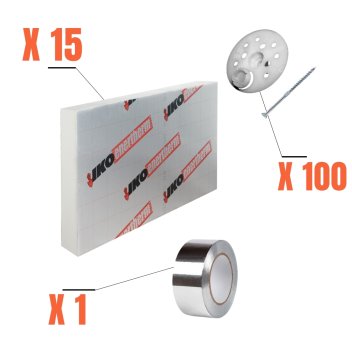 Vignette Kit complet d'isolation intérieur polyurethane 100 mm - 10.80m²