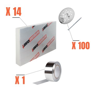 Vignette Kit complet d'isolation intérieur polyurethane 160 mm - 10.08m²