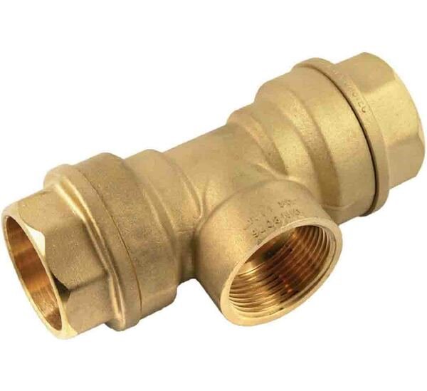 Té monobloc à serrage extérieur - Ø 20 mm - 1/2"