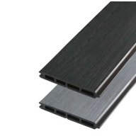 Lame de clôture bois composite coextrudé 19 mm x 15.6 cm x 148 cm, réversible anthracite/gris