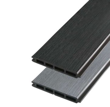Vignette Lame de clôture bois composite coextrudé 19 mm x 15.6 cm x 148 cm, réversible anthracite/gris