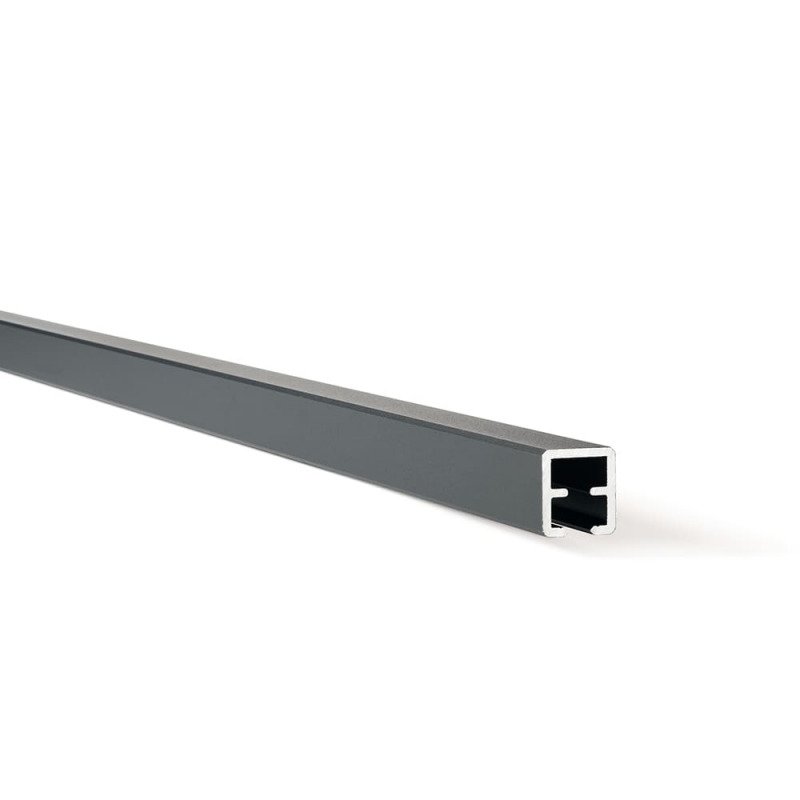 Lisse de finition haute anthracite pour clôture avec poteau aluminium