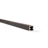 Lisse de finition haute noire pour clôture avec poteau aluminium