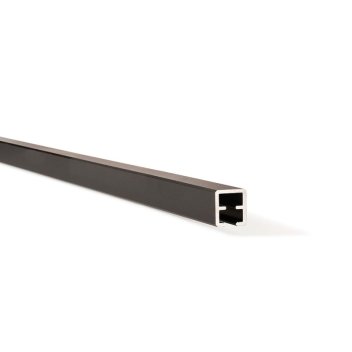 Vignette Lisse de finition haute noire pour clôture avec poteau aluminium