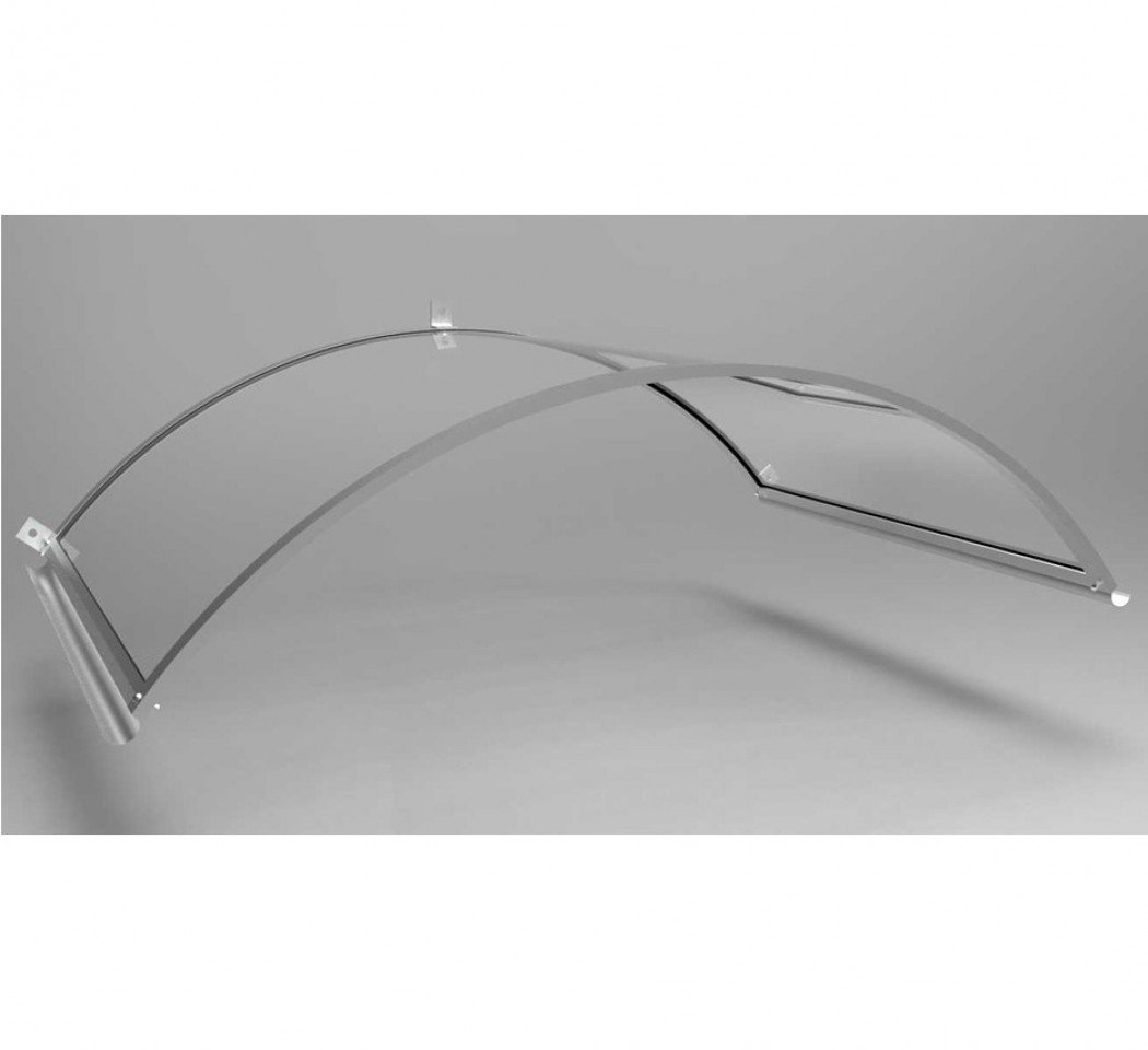 Marquise pour porte d'entrée Manchester 120x90 Aluminium