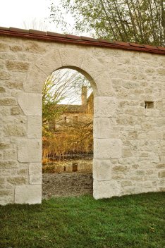 Vignette Chaîne d'angle Manoir, hauteur 33 cm, ton naturel