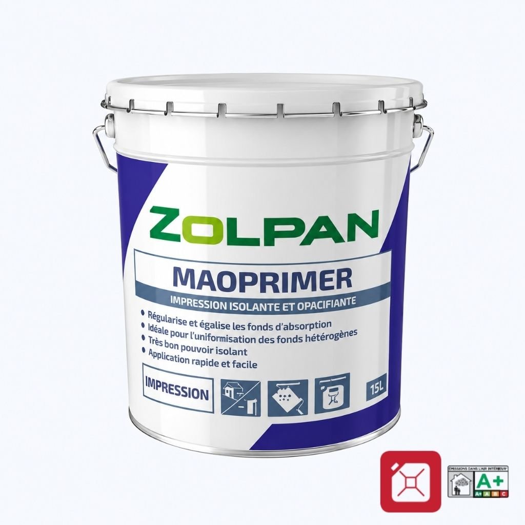 Impression isolante et opacifiante Zolpan Maoprimer, seau de 15 L
