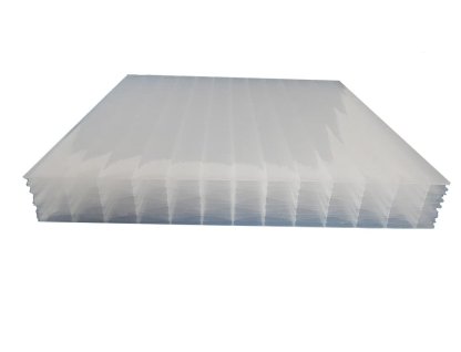 Vignette Plaque de polycarbonate traitée anti-UV 2 faces, opale ép. 32 mm, dimensions 1250 mm x 3000 mm