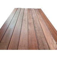 DESTOCKAGE! - Lames de terrasse bois exotique MASSARANDUBA, longueur 125 cm, lot de 26m²