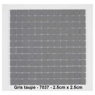 Mosaique lisse, Gris taupe , carreaux de 2.5 cm, rouleau de 30 cm x 30 cm