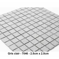 Mosaique Gris clair , carreaux de 2.5 cm, rouleau de 30 cm x 30 cm
