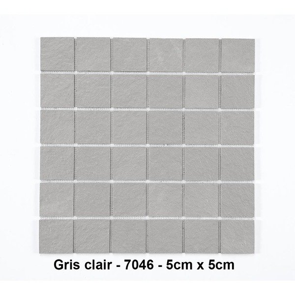 Mosaique Gris clair , carreaux de 5 cm, rouleau de 30 cm x 30 cm