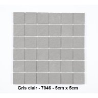 Mosaique Gris clair , carreaux de 5 cm, rouleau de 30 cm x 30 cm