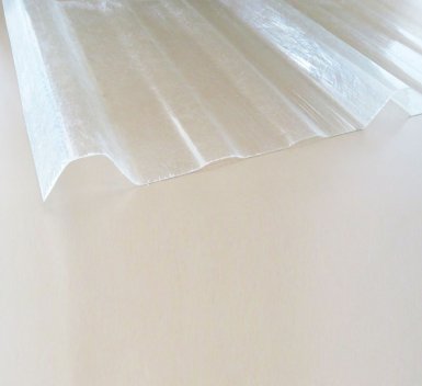 Vignette Plaque polyester 105 cm x 200 cm, nervurée 1045, transparente