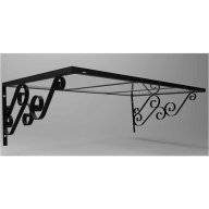 Marquise pour porte d'entrée Newport 140x80 Noir