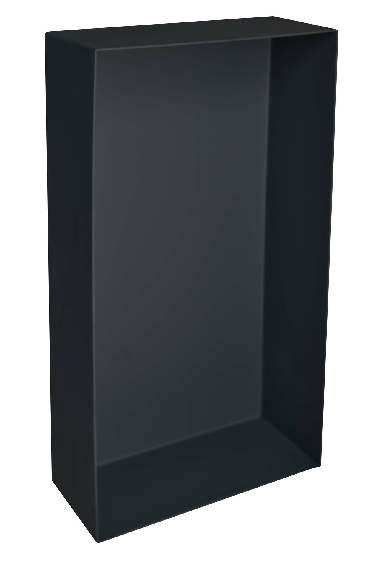 Niche inox 30 x 30 cm semi-encastrée de couleur noire