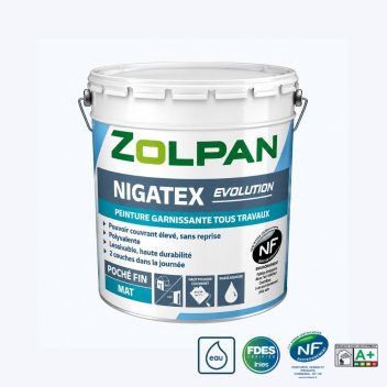 Vignette Peinture velours acrylique garnissante ZOLPAN NIGATEX EVOLUTION