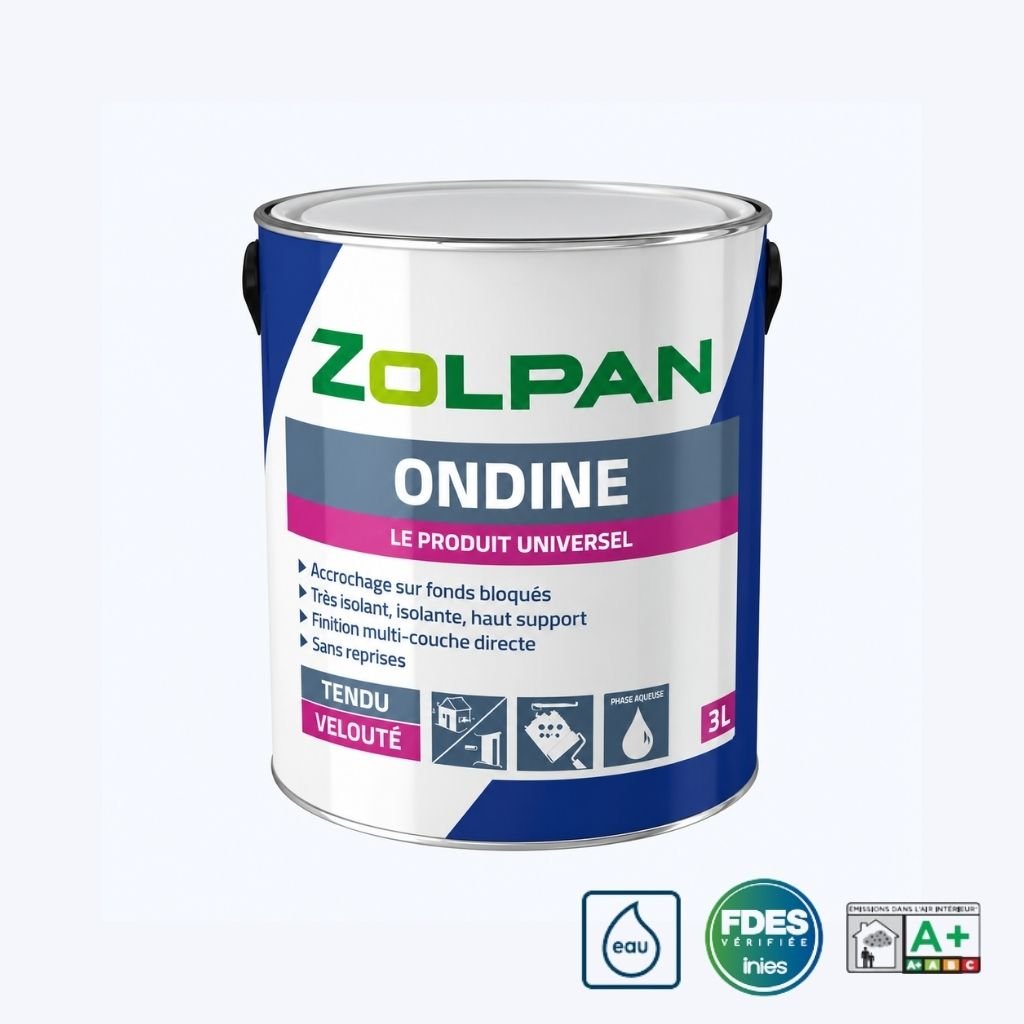 Peinture universelle Zolpan Ondine tendu velouté, pot de 3 L