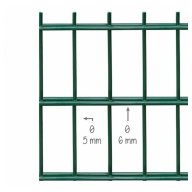 Panneau grillage rigide vert hauteur 2,43 m x 2,50 m de largeur, fils de 6/5/6 mm
